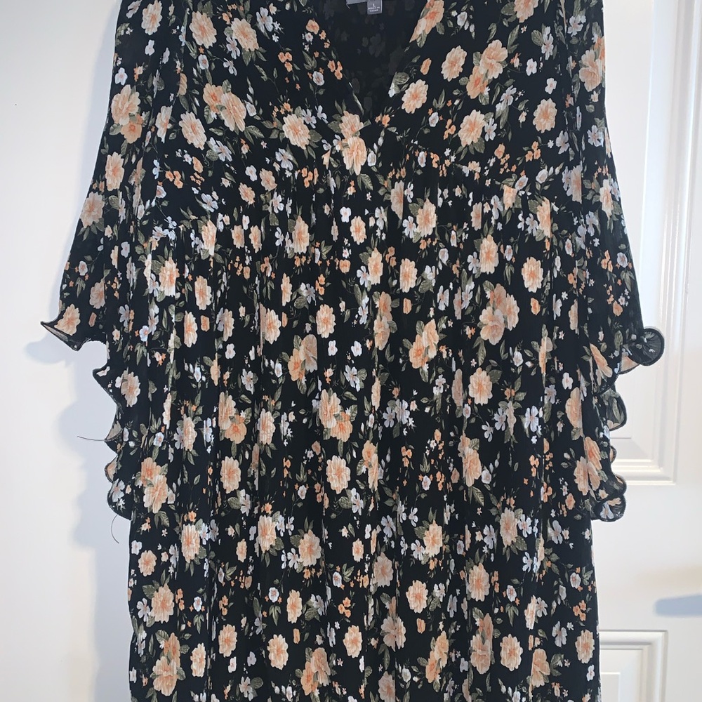 Floral Black Dress
